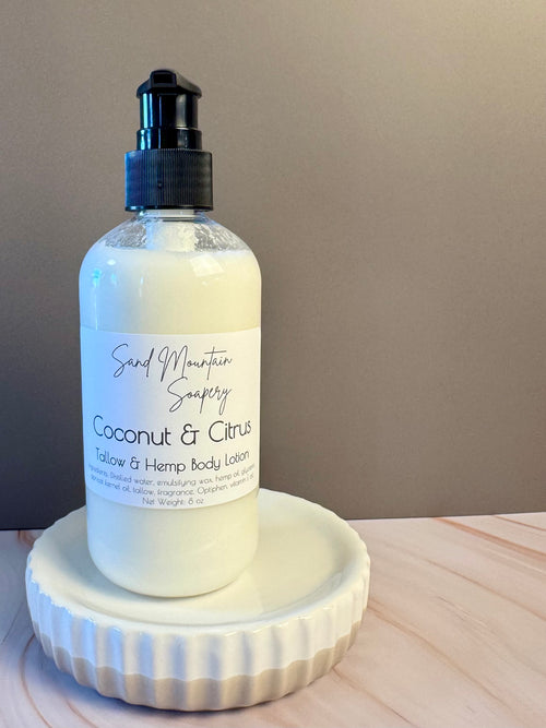 Coconut & Citrus Tallow and Hemp Body Lotion